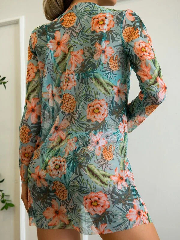 Palma | Ensemble bikini bohème trois pièces à imprimé floral