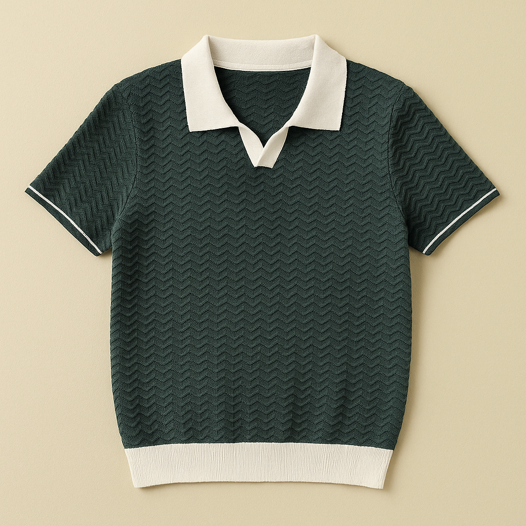 Lucien | Polo en tissu texturé premium