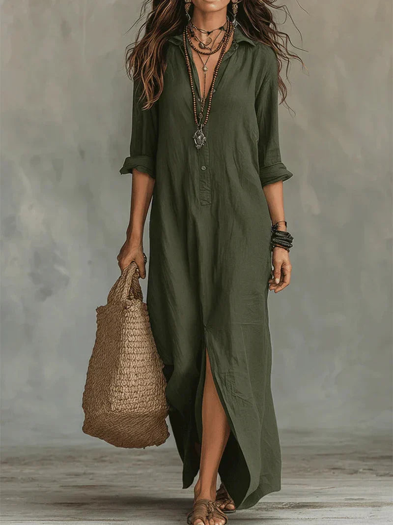 Wilhelmine | Robe Maxi Flatteuse au Quotidien