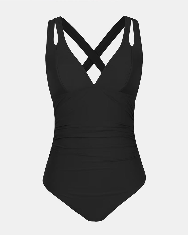 Della | Maillot de bain une pièce sculptant à col V