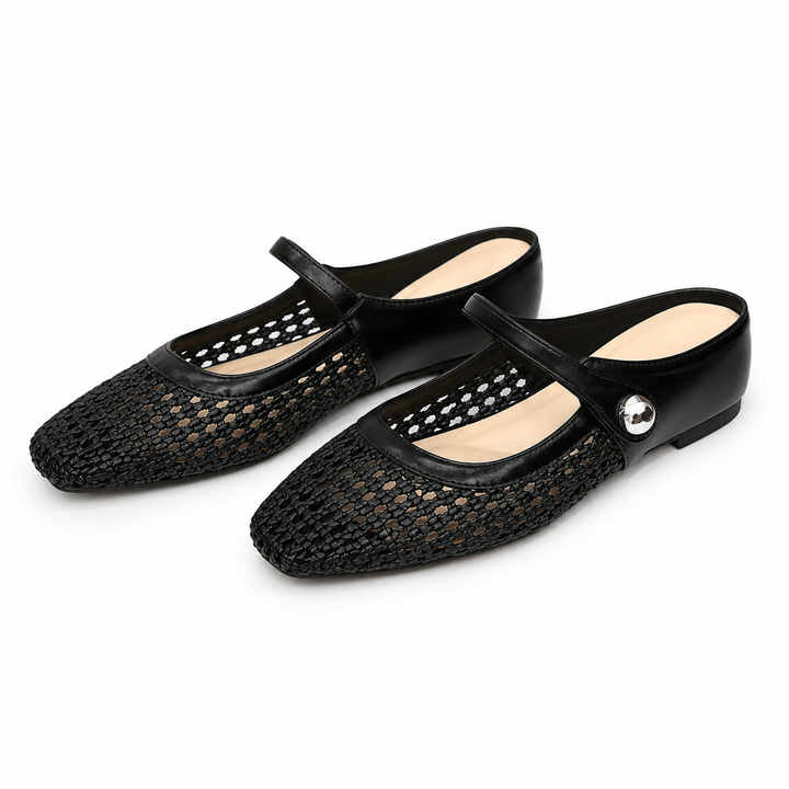 Lumira | Mules Tressées à Bout Carré