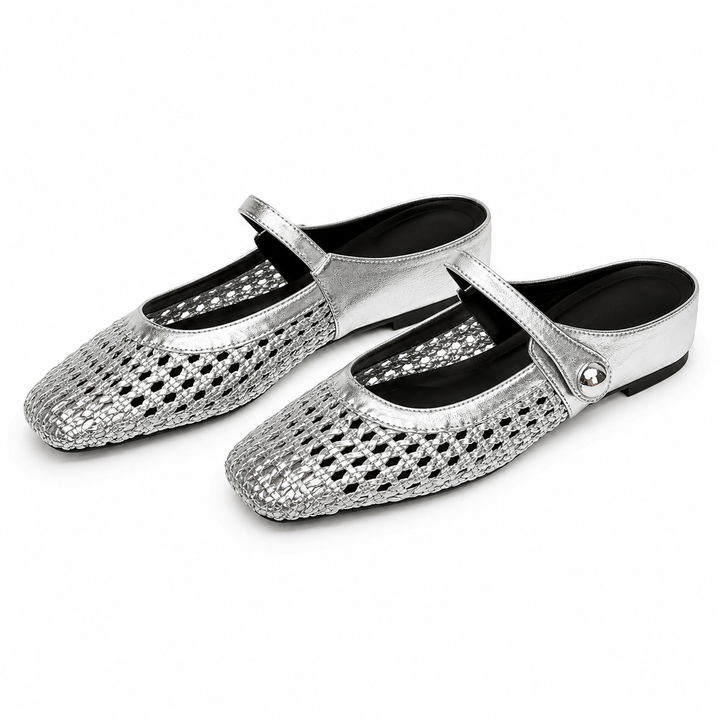 Lumira | Mules Tressées à Bout Carré