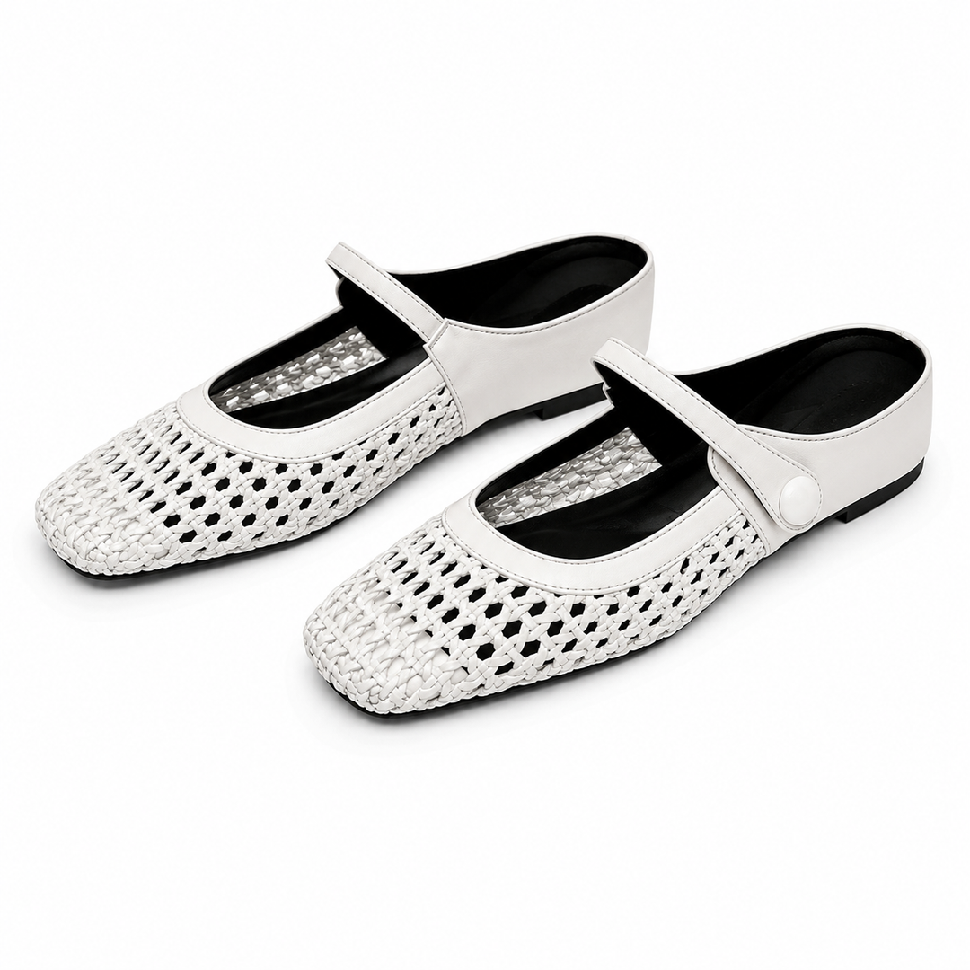 Lumira | Mules Tressées à Bout Carré