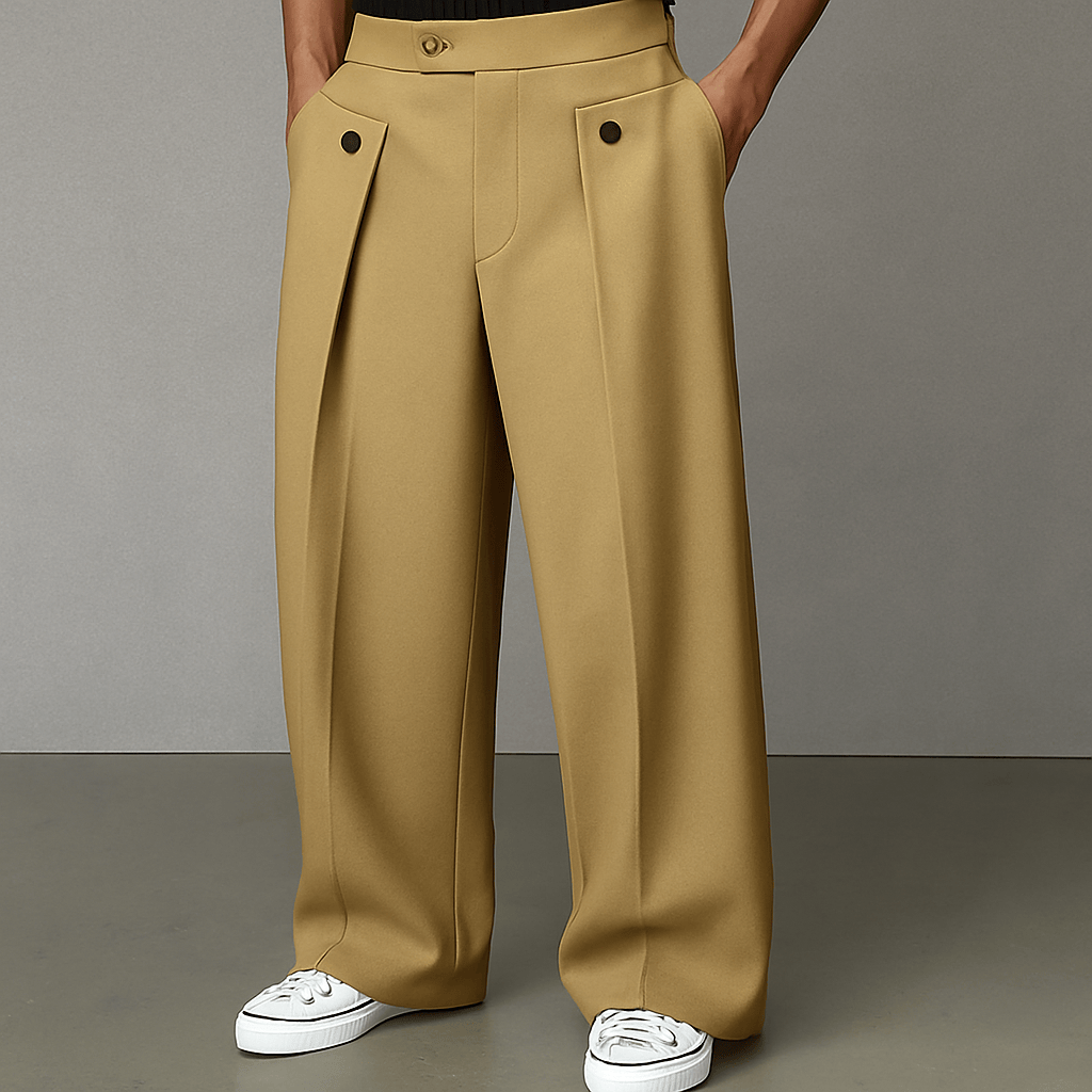 Fernand | Pantalon Large à Plis et Poches