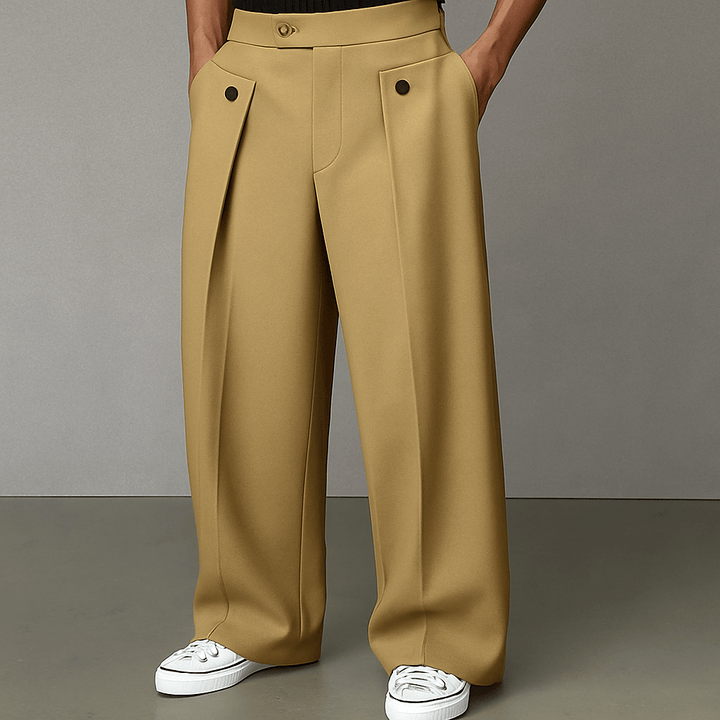 Fernand | Pantalon Large à Plis et Poches