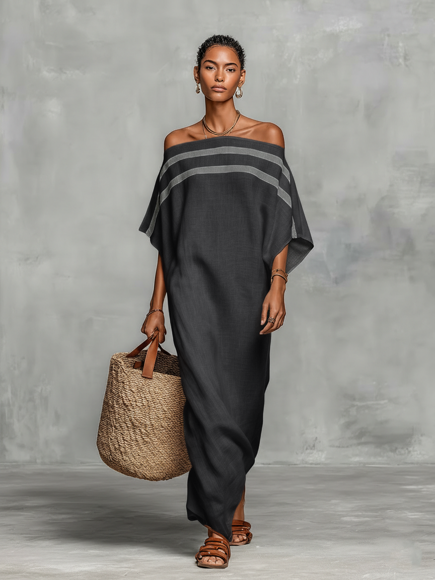 Selene | Robe longue élégante à épaules dénudées