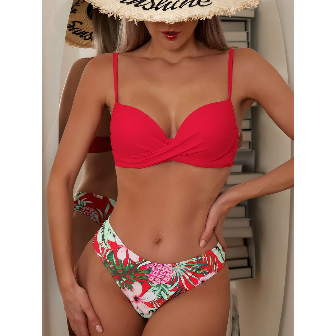 Palma | Ensemble bikini bohème trois pièces à imprimé floral