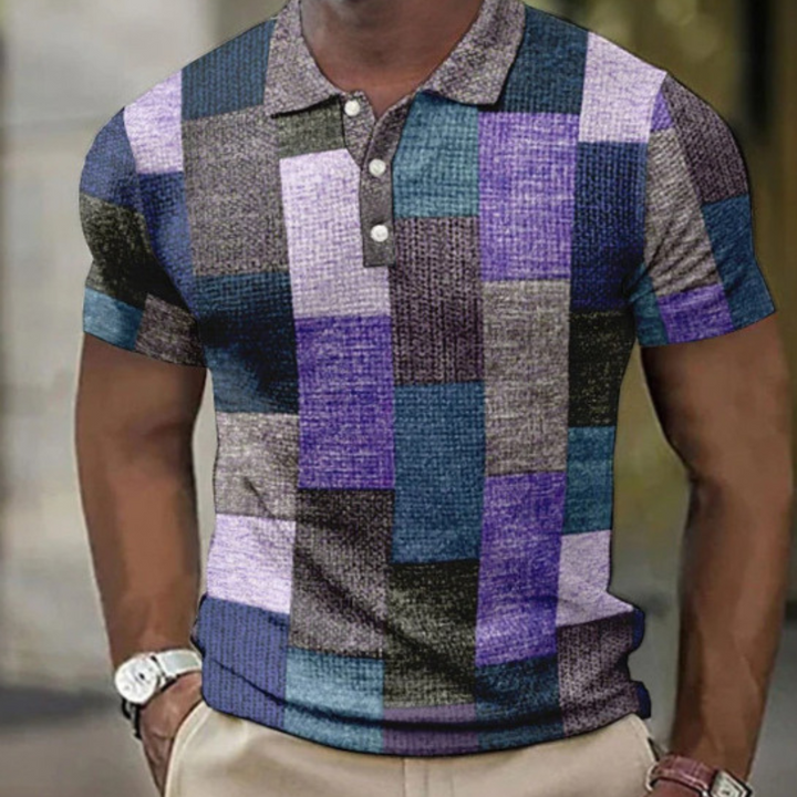 Damien | Polo homme patchwork élégant