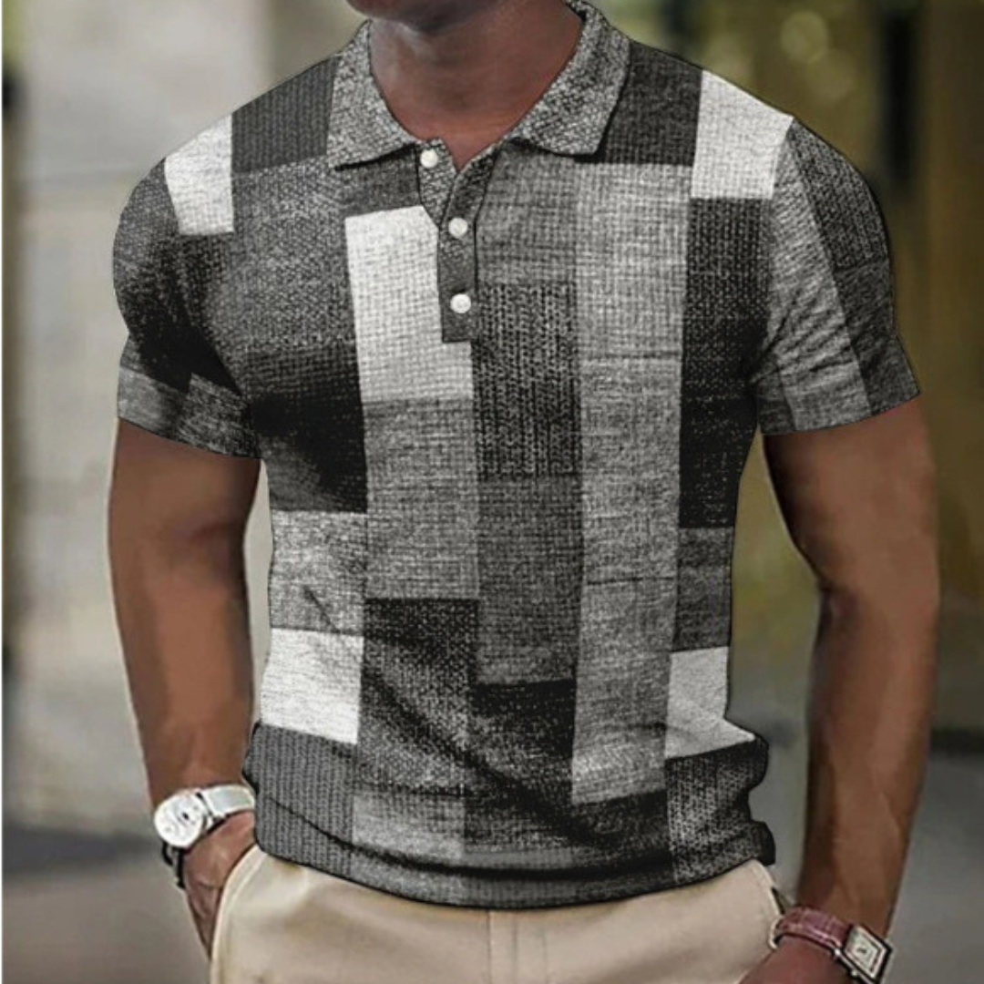 Damien | Polo homme patchwork élégant