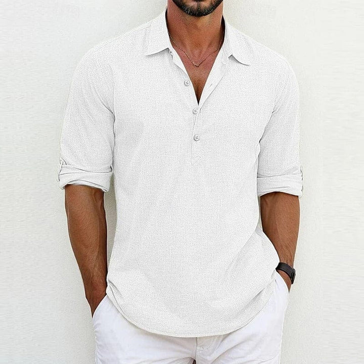 Gabriel | Chemise polo légère en lin et coton