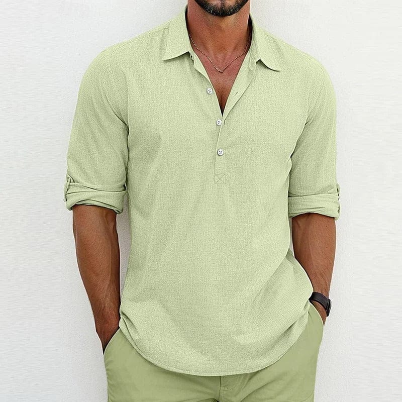 Gabriel | Chemise polo légère en lin et coton