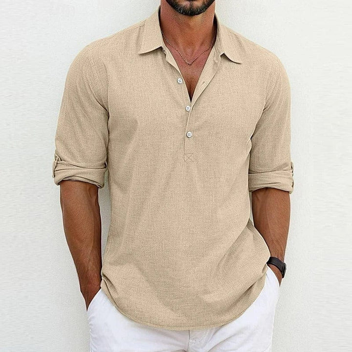 Gabriel | Chemise polo légère en lin et coton