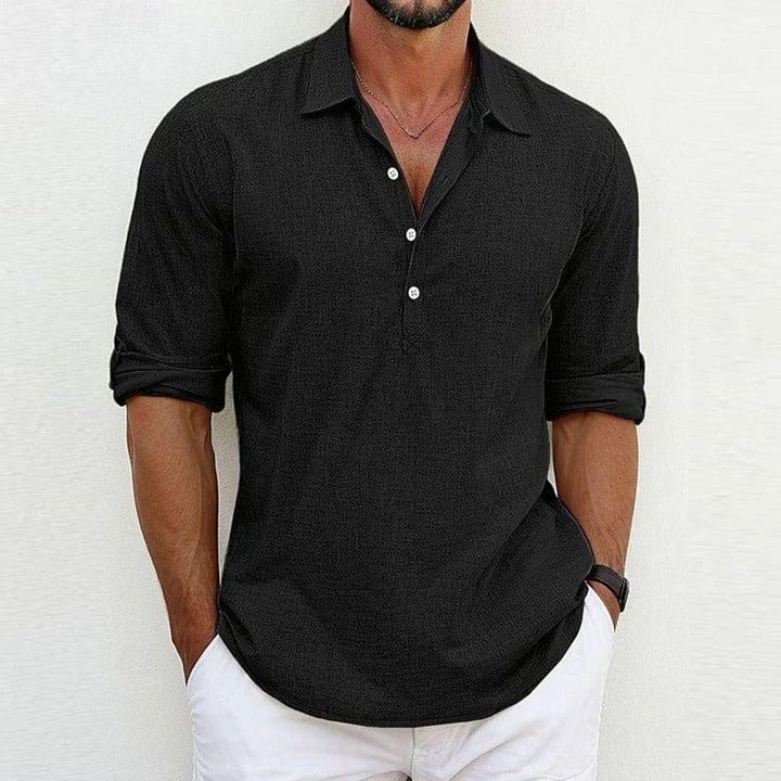 Gabriel | Chemise polo légère en lin et coton