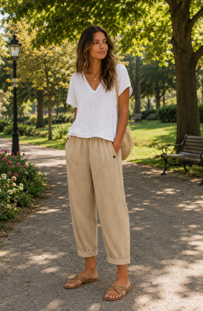 Maja | Pantalon en Lin Fluide et Léger