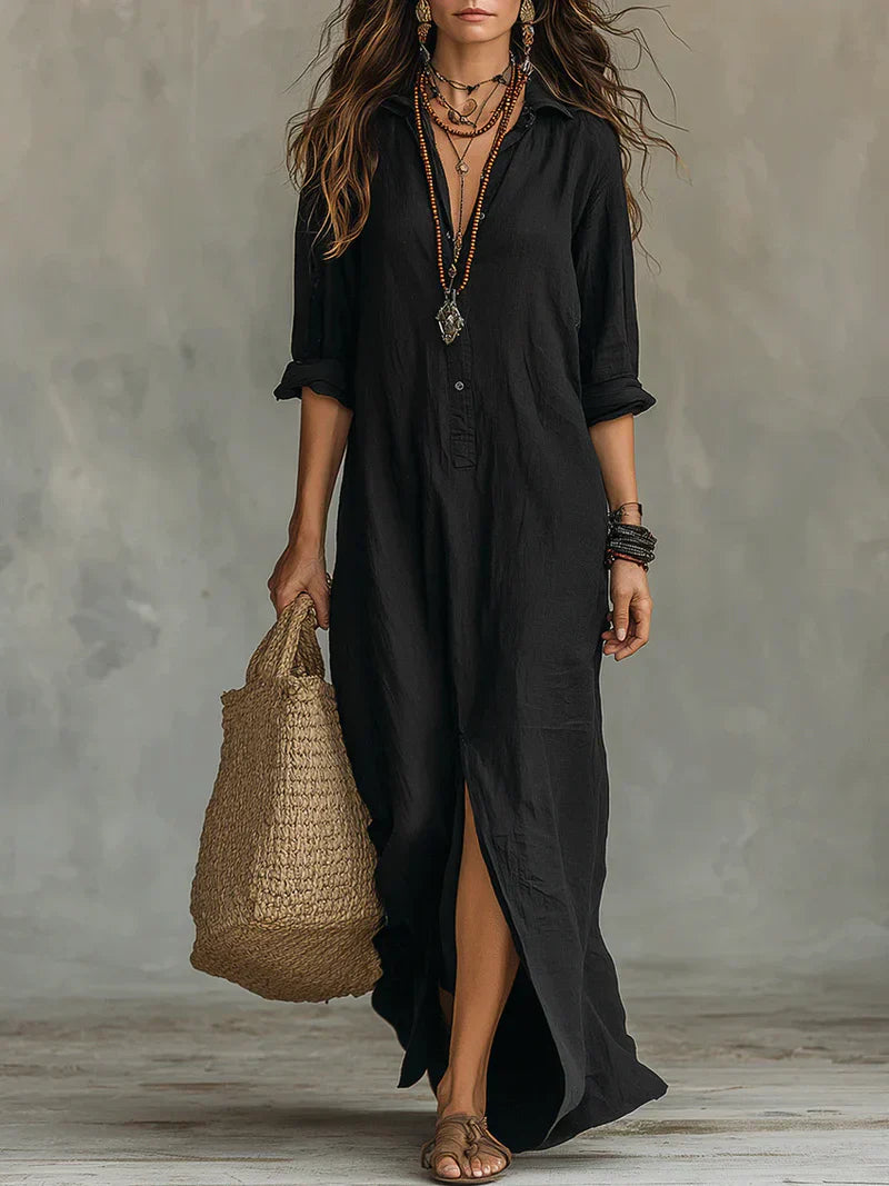 Wilhelmine | Robe Maxi Flatteuse au Quotidien