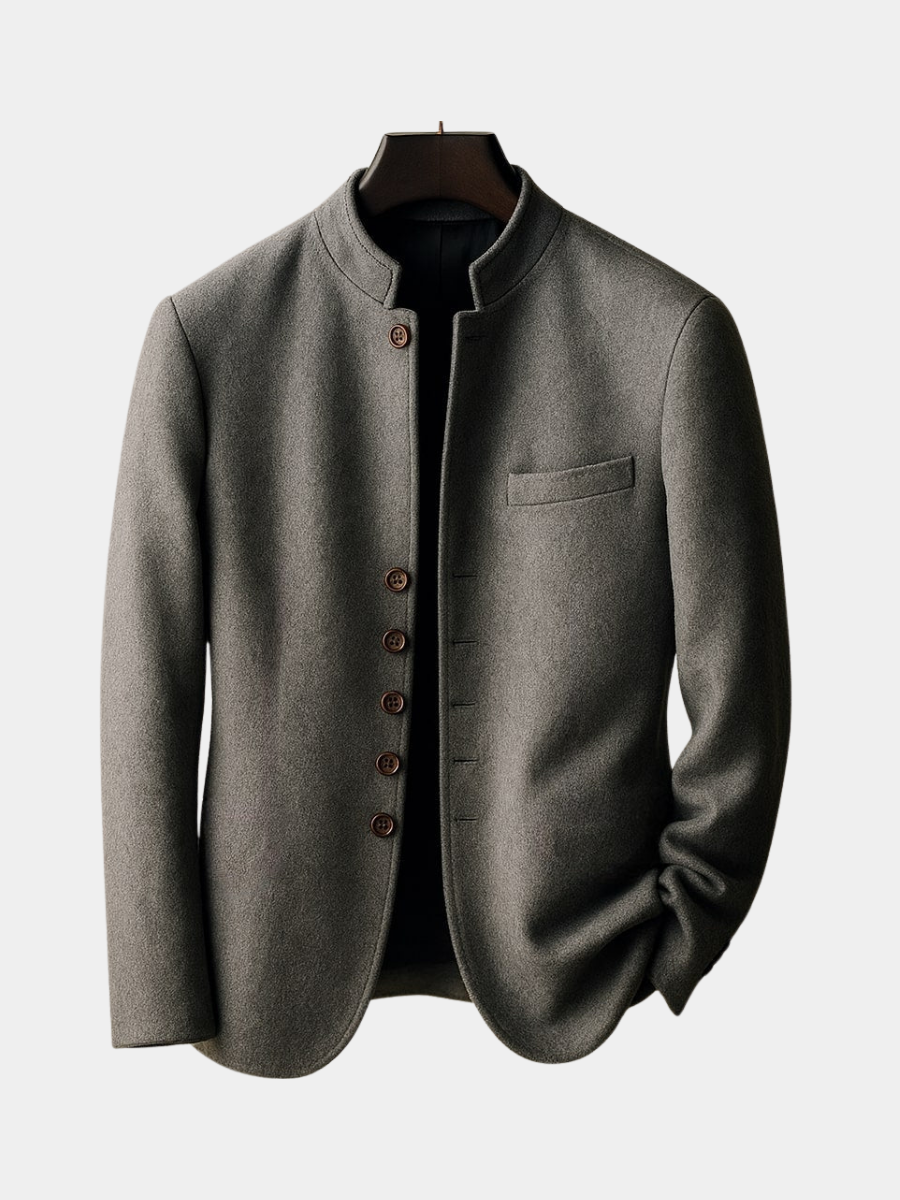 Arnaud | Veste en laine à col droit
