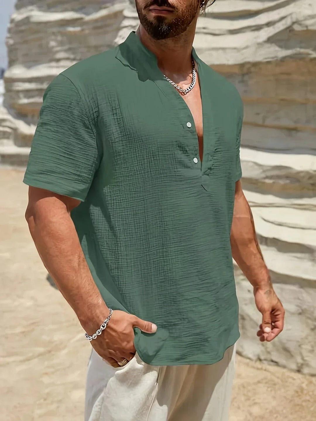 Noah | Chemise Estivale à Col Haut