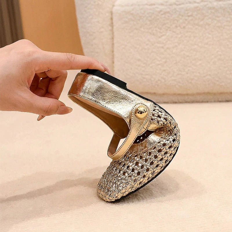 Lumira | Mules Tressées à Bout Carré