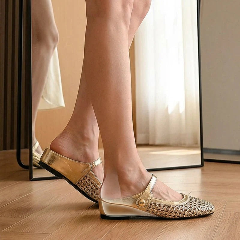 Lumira | Mules Tressées à Bout Carré