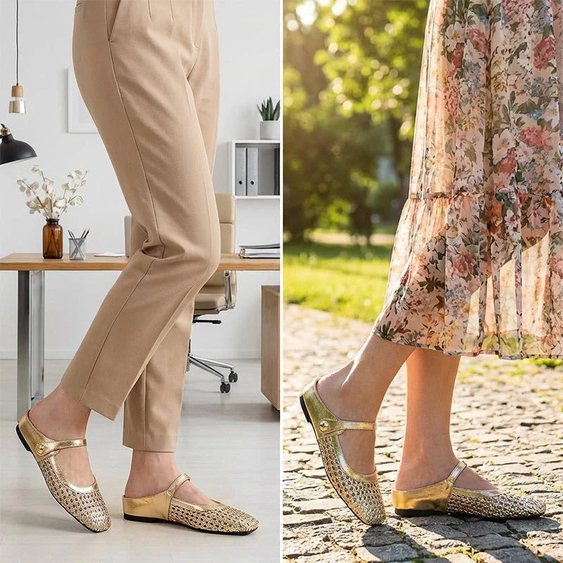 Lumira | Mules Tressées à Bout Carré