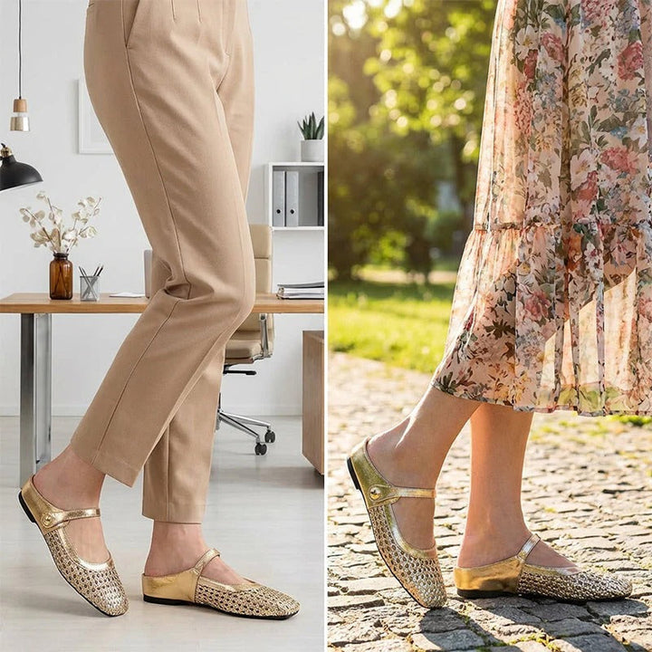 Lumira | Mules Tressées à Bout Carré