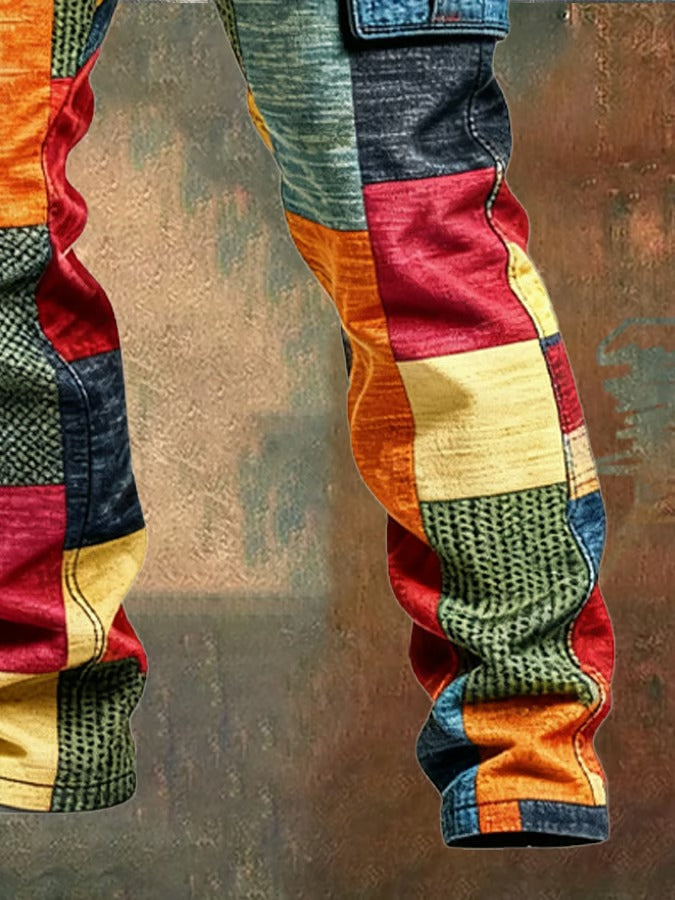 Thibault | Pantalon Cargo Patchwork Style Urbain