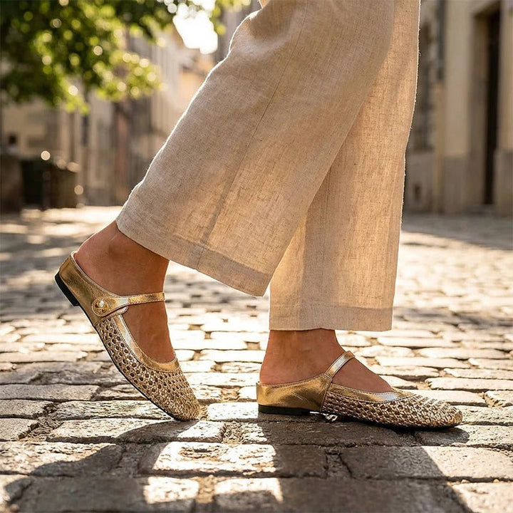 Lumira | Mules Tressées à Bout Carré