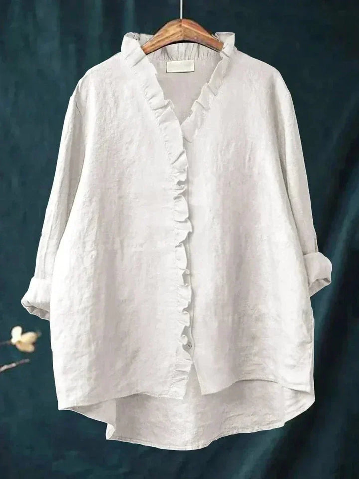 Lina | Blouse élégante en lin et coton