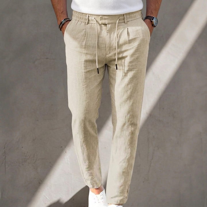 Nichols | Pantalon large en lin avec cordon