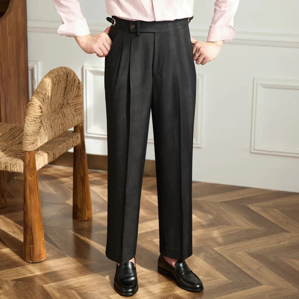Cédric | Pantalon fluide taille haute élégant