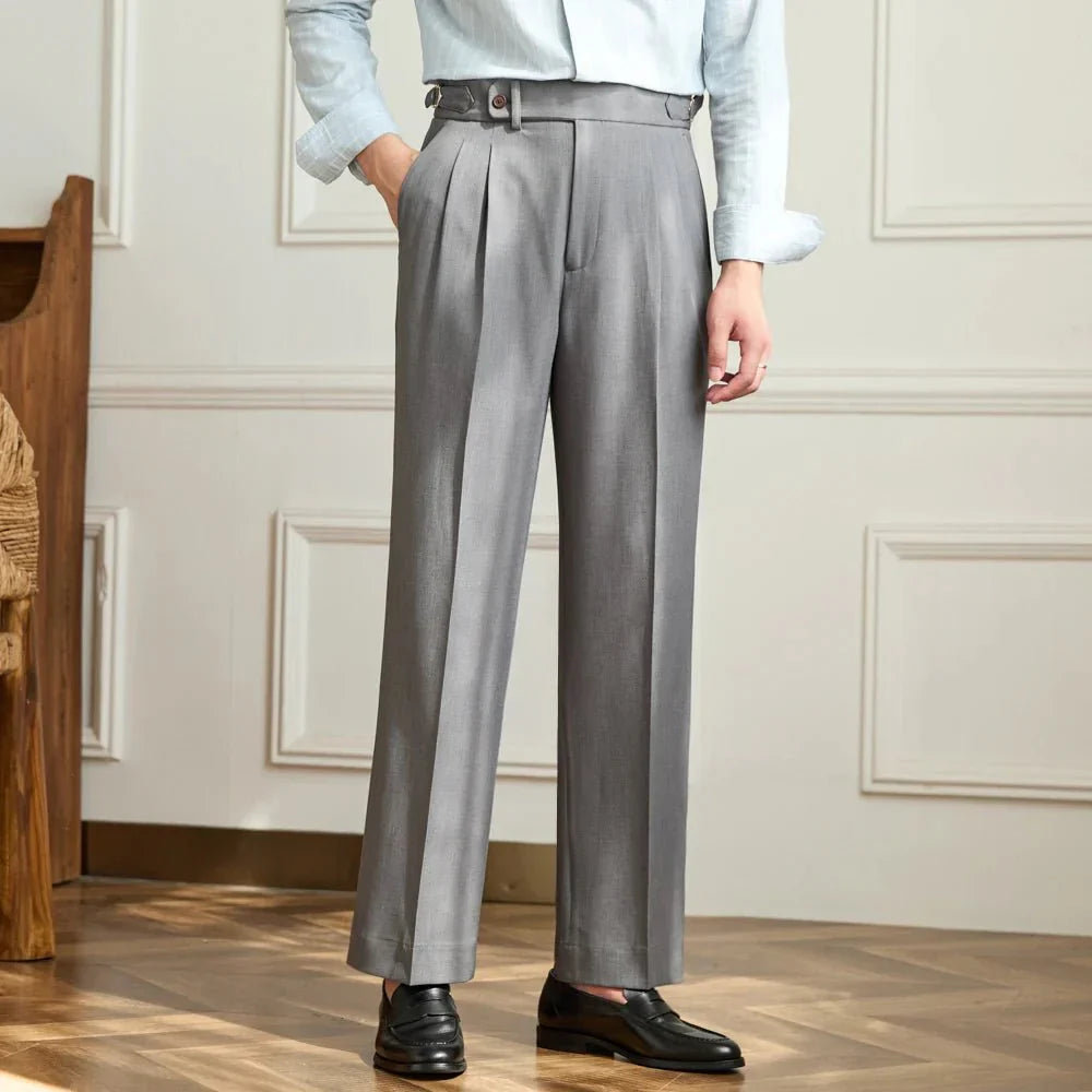 Cédric | Pantalon fluide taille haute élégant