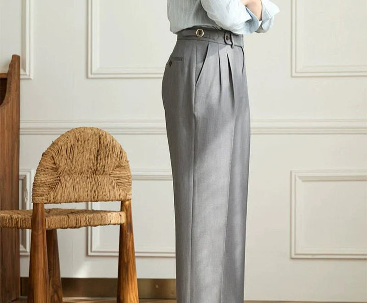 Cédric | Pantalon fluide taille haute élégant