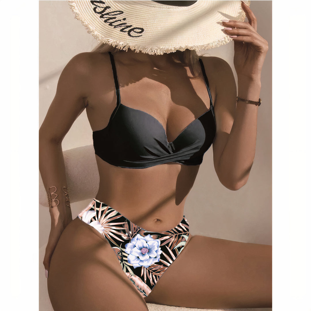 Palma | Ensemble bikini bohème trois pièces à imprimé floral